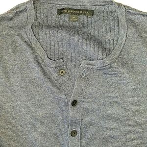 John Varvatos Provo Henley Swater in Officer Blue
